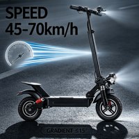 48V 500W Katlanabilir Elektrikli Scooter 45-70 km/s Uzun Menzilli Çift Süspansiyonlu 10 İnç Şişman Lastikli E-Scooter