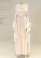 Abaya Y27 pour femmes musulmanes, respirante, élégante, style Dubaï, sur mesure, avec bretelles croisées, col montant, longueur cheville, manches longues, décontractée