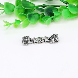 Perles d'espacement carrées en acier inoxydable Yunnique, teintes en noir, pour la fabrication de bracelets, chaînes et apprêts de bijoux, style vintage de Guangzhou - Product Image 4