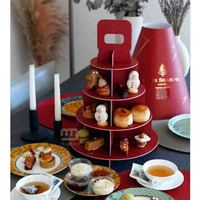 Boîtes à pâtisserie de luxe personnalisables pour service de traiteur, coffrets de thé de l'après-midi à emporter, présentoirs à thé de l'après-midi, boîtes en papier pour thé de l'après-midi sur le thème