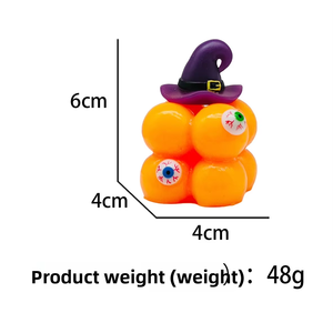 Serie de vacaciones transfronteriza: Cubo sólido de Halloween de plástico, juguete antiestrés peculiar y burlón, squishies al por mayor - Product Image 6