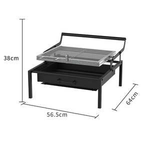 Nhỏ gọn xoay thép không gỉ Nướng Chống gỉ xách tay gấp than BBQ với 360 ° xoay - Product Image 4