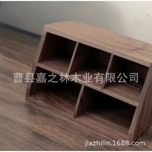 Wooden <b>Storage</b> Box Solid Wood Rectangle Multi Purpose Office Organizer For Desktop <b>Dressing</b> <b>Table</b> Living Room Retro Color - Product Image 4