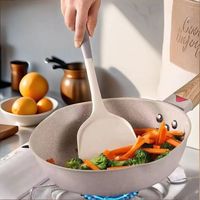 Ustensiles de cuisine quotidiens : Ensemble de spatules et cuillères à soupe en silicone antiadhésives, résistantes aux hautes températures et antidérapantes pour la maison