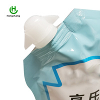 Pochettes souples personnalisables en PE de 400 ml avec bec verseur, impression héliogravure, anti-lumière et anti-fuite, pour vinaigrette, sur mesure, vente en gros