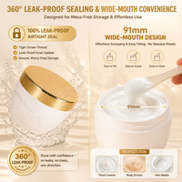 Pot en plastique coloré de 250 ml (8 oz) en PP pour gommage corporel, beurre capillaire, crème pour le visage, avec couvercle électroplaqué pour cosmétiques