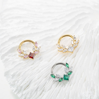 Calendo Anneaux segmentés articulés en Titane ASTM F136, Clicker de nez, Anneau de septum, Anneau de nez, Bijoux de piercing