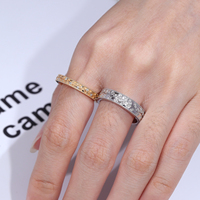 Ensemble d'alliances de mariage personnalisées, adaptées aux hommes et aux femmes, style chinois authentique en or massif 18 carats, avec bande de diamants de laboratoire pour couple.