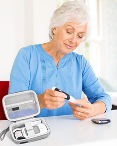 Sac de rangement pour <span class=keywords><strong>kit</strong></span> de <span class=keywords><strong>test</strong></span> du diabète AYM Travel, en matériau EVA, étui pour moniteur de glycémie, OEM - Product Image 6