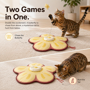 Smart Interactive Cat Toy Motion Activated Automatic Hide and Seek Peekaboo Feather Game USB Rechargeable Pet Supplies - Product Image 4