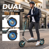 Trottinette électrique haute performance Maxwheel pour adultes, pneus de 10 pouces, autonomie de 40 à 60 km, indice IPX5, commande par application, clignotants