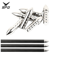 Pointe de flèche SPG Archery, durable, 6,2 mm, en acier inoxydable, pour flèches en carbone, accessoires de chasse et de tir sur cible