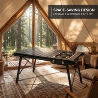 Fabrikpreis Taktischer Modularer Roll-Up Aluminium-Klapptisch mit Verstellbarer Höhe für Outdoor-Camping und BBQ-Ofen