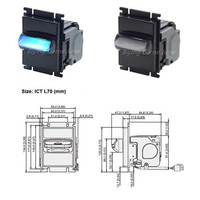 Accepteur de facture fiable ICT L70/L77F Stackerless Bill Sensing Accepteur de notes de Port série 12V pour Machine de jeu d'arcade
