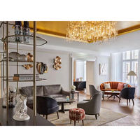 Meubles de chambre d'hôtel au design moderne et épuré en panneaux de bois, service complet pour villas, gîtes et appartements (chaises incluses)