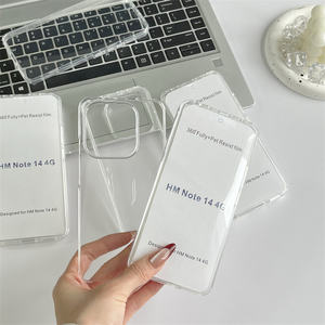 <span class=keywords><strong>Coque</strong></span> de téléphone transparente, fabrication de <span class=keywords><strong>coque</strong></span> arrière pour <span class=keywords><strong>Redmi</strong></span> 15/15C/A5/K80/<span class=keywords><strong>Note</strong></span> 10 ProMax/14 <span class=keywords><strong>Pro</strong></span>+, transparente, 2 en 1, anti-chute, protection mobile - Product Image 4