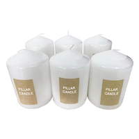 Bougies Pilier Géantes Blanches Économiques, Longue Durée, Non Parfumées, Décoratives pour la Maison, Centre de Table de Mariage