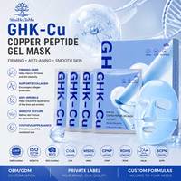 Masque facial en gel de peptide de cuivre GHK-Cu hydratant et raffermissant à la niacinamide et à l'acide hyaluronique, fabrication OEM/ODM pour marque privée, usine de soins de la peau