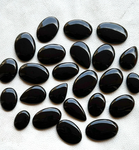 จี้ทรงลูกแพร์ทรงหลวมทำจากเงินธรรมชาติหินออบซิเดียนสีดำสำหรับการรักษาสร้อยคอขายส่ง - Product Image 3