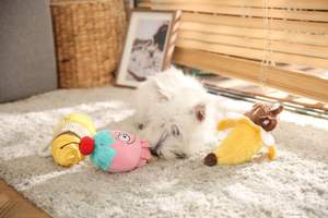 Tedavi dağıtıcı ile interaktif dondurma tasarım peluş TPR köpek oyuncak - Product Image 6