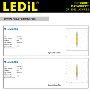 Ledils CP13059_LOS-RS2 Lentille LED transparente TIR 8,5 mm de diamètre x 14,3 mm de hauteur en PMMA pour éclairage LED Osram Oslon SSL150 - Product Image 5