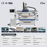 Hausser - Router CNC Automático para Madera con Descuento del 20%, 1325/1328 2128, Máquina para Fabricación de Muebles, Router CNC ATC de 3 Ejes
