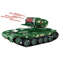 Reobrix 55027 – Équipement de lancement de missiles multiples, chars, modèles télécommandés à assembler, ensembles de blocs de construction