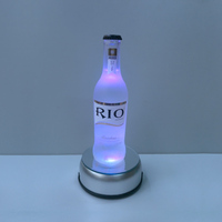 Base lumineuse LED rotative en plastique pour bouteilles, effet miroir super blanc, pour présentoirs