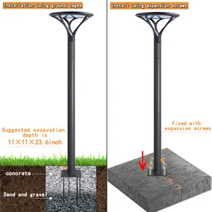 Outdoor Lamp Pole Segmented Lamp Post Garden Heavy Lamp Post Parking Lawn Lights Decorative Light Pole Fixtures Pole For Squares