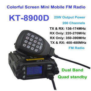 Qyt KT-8900D 25 Wát Mini VHF UHF Dual Band Màn hình màu di động xe đài phát thanh tầm xa Quad hiển thị FM thu phát 8900d hai cách phát thanh - Product Image 2