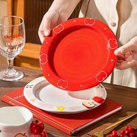 Services de table en céramique Apple Nouveauté Arrivée Haute esthétique Sous-glaçure Saladiers Assiettes Cuisine Maison Écologique Passe au lave-vaisselle