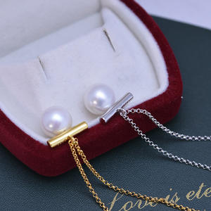 สร้อยคอไข่มุกน้ำจืดทรงกลม 10-11 มม. แสงเงางาม ตัวเรือนเงินแท้ S925 พร้อมจี้ ดีไซน์หรูหรา - Product Image 2