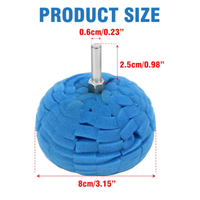 Ensemble de 6 éponges abrasives grossières et fines de 80 mm avec disque à anneau en acier pour perceuse électrique, polissage multi-surfaces