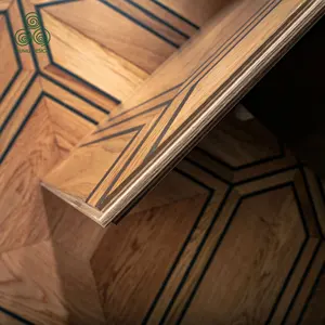 MUMU pavimenti in legno plancia laminata legno massello legno massello rovere esagonale pannello per pavimenti in Parquet Versailles