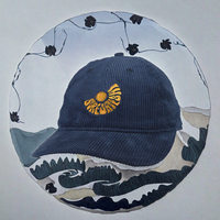 Casquettes de sport personnalisées de qualité supérieure pour surfistes, design 6 panneaux, broderie 3D, fermeture à boucle métallique, en velours côtelé, non structurées, unisexe, quatre tailles