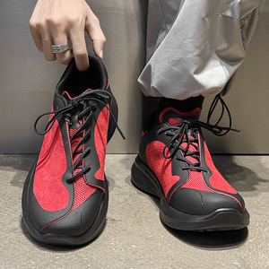 Chaussures de randonnée en mesh pour hommes, nouveau modèle automne 2026, légères, confortables, respirantes pour la randonnée, couleur orange, chaussures de marche décontractées - Product Image 2