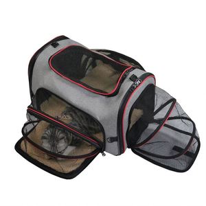 Sac de transport pour animaux de compagnie homologué par les compagnies aériennes, extensible sur 4 côtés, pour chats, chiens et chiots de petite et moyenne taille - Product Image 2