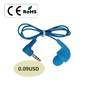 Free Sample 3.5MM Jack Wired Earpiece One Time Use Single Side Disposable Earphone Mono Earbuds