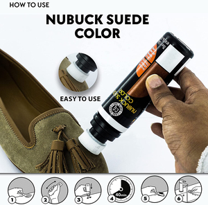 Rénovateur et Polisseur <span class=keywords><strong>pour</strong></span> Cuir Suédine et Nubuck – Renouvelle et Restaure la Couleur du Suédine Décoloré – <span class=keywords><strong>Teinture</strong></span> Cuir 75/100ml – Revitalise l'Entretien des <span class=keywords><strong>Chaussures</strong></span> - Product Image 4