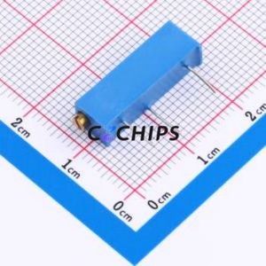 Resistencia/Potenciómetro Ajustable 3006P-104, Componente de Orificio Pasante (THT)-3P, Resistencia de 6.5x4.9mm, 100kOhm, 10%, 750mW, 250ppm ℃ - Product Image 2