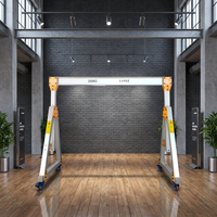 Pont roulant portatif à haute efficacité avec palan électrique à câble, portée 2-8 m, capacité 0,5-2 tonnes, levage mobile réglable pour atelier