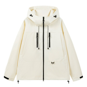 Aoyema personalizzato di alta qualità autunno inverno nuovo cappotto da donna da esterno antivento comoda <span class=keywords><strong>giacca</strong></span> ampia con cerniera con cappuccio - Product Image 3