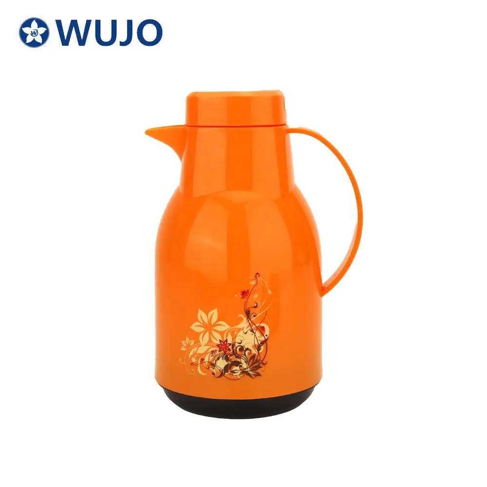 1L Cheap Price Customized Logo Printing Plastic Hot Tea Water Coffee Thermo Pot with Glass Liner