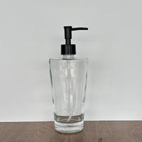 Bouteille en verre transparente conique de 500 ml pour savon liquide, gel douche, lotion, cosmétiques, sous-emballage, shampoing, désinfectant pour les mains