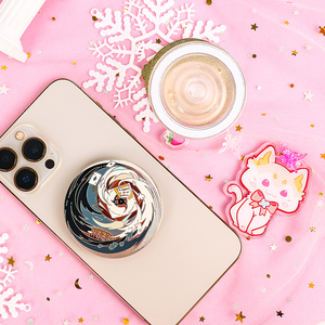 Tùy chỉnh từ Grip thăng hoa ổ cắm kim loại điện thoại di động đứng điện thoại Grip kim loại thủ công - Product Image 2