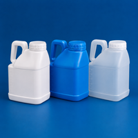 Botella de Boca Ancha de 5L de HDPE con Tapa de Rosca y Asa para Almacenamiento de Líquidos Industriales, Químicos y de Gasolina, Venta al Por Mayor, Impresión UV