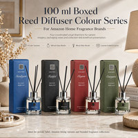 Diffuseur à bâtonnets 100 ml en boîte, Série Couleurs, pour marques de parfums d'intérieur Amz FBA