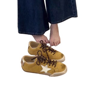 Autumn Vintage Star Dirty Sneakers Women <b>Soft</b> Leather Retro Versatile Gump German Training <b>Shoes</b> <b>Soft</b> Sole Casual White <b>Shoes</b> - Product Image 5
