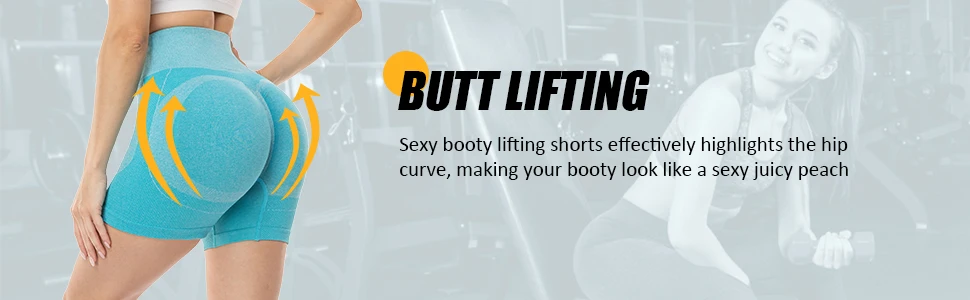 Butt Scrunch Seamless Shorts, Womens 5 Inch Workout Shorts High