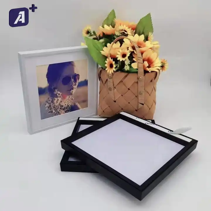 Stickable Black Plastic Mixtile Picture Frame for Wall Photo